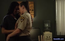 Horny babes Kira Noir and sinn Sage lesbian sex in the prison